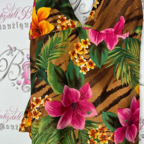 Ocean dream tankini top swim beach brand new vintage size 10 sparkly - Picture 4 of 8